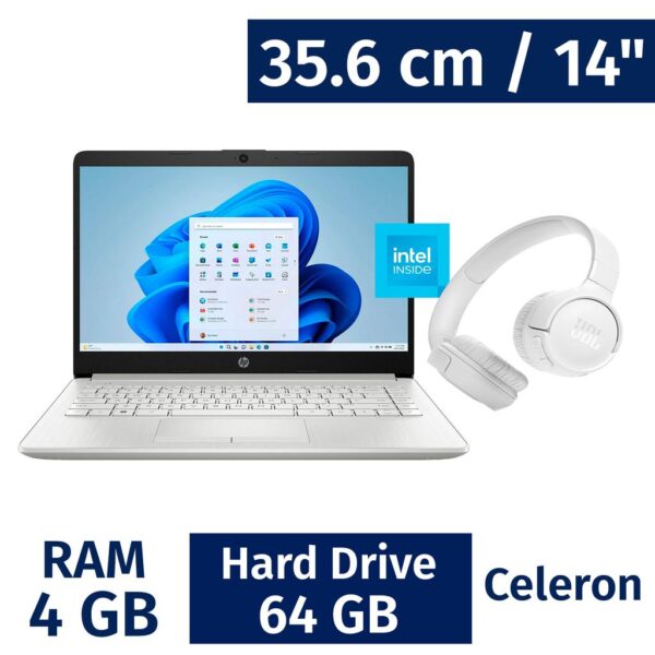 HP 35.6 cm  14” Intel Celeron N4120 Laptop 4 Gigabytes 64 Gigabytes
