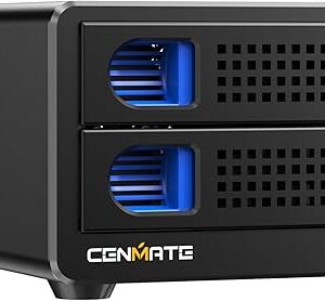 Cenmate Aluminum Dual Bay Hard Drive Enclosure